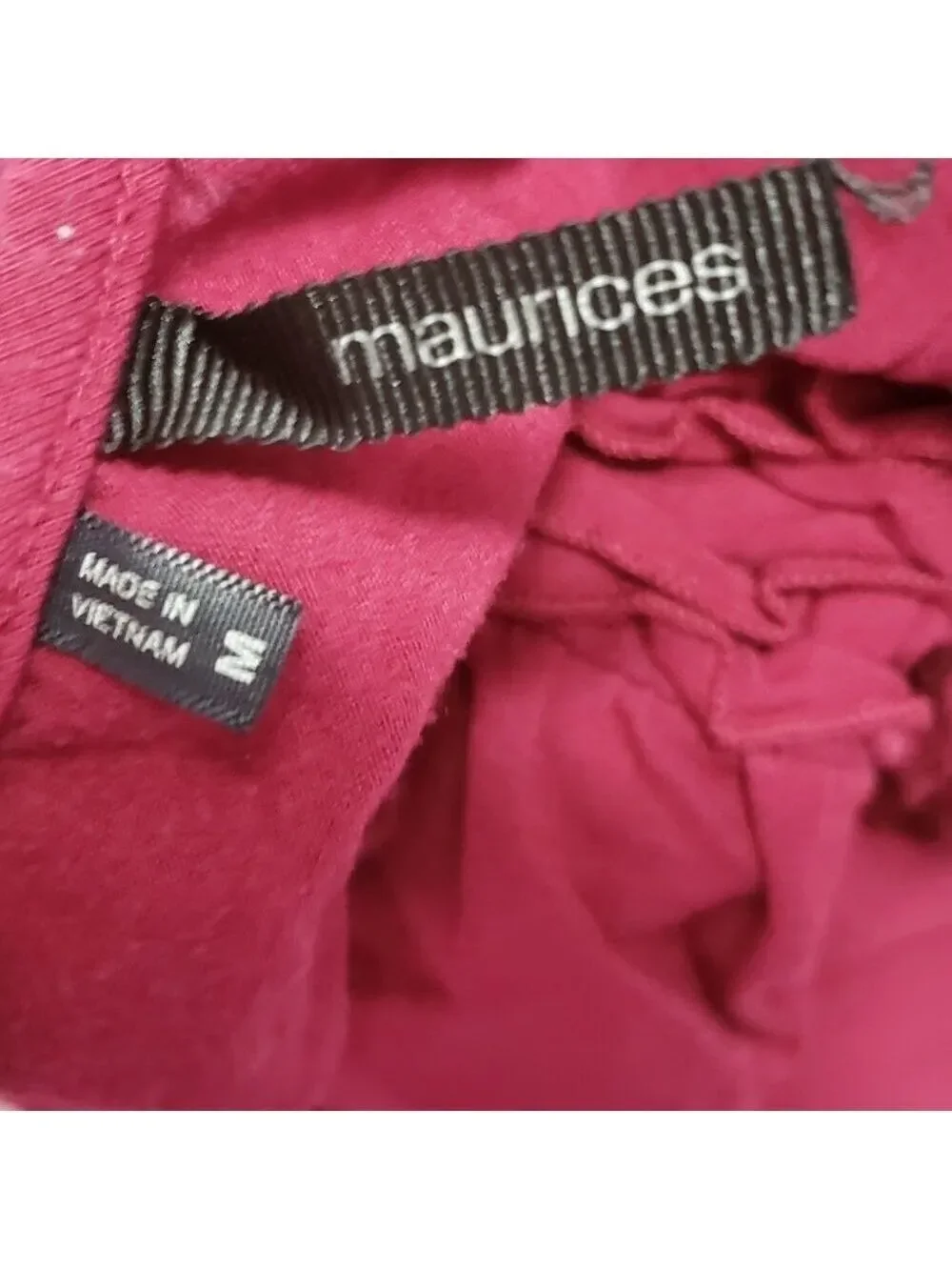 Maurices Blouse Medium Maroon